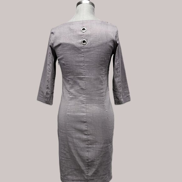 Sarah Pacini 3/4 sleeve Linen Dress - Picture 3 of 4